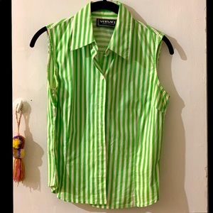 Versace collared top